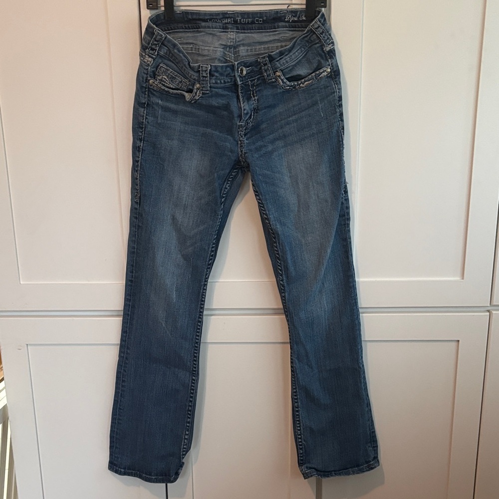 Cowgirl Tuff Women's Boot Cut Jeans - Medium Blue Wash